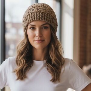 Bundle of 5 hair accessories: 3 crocheted & 2 Goody headbands.